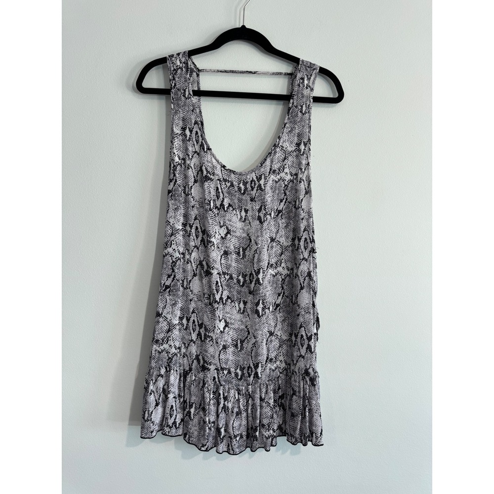 Beach Small Chelsea28 Snake Print dress Swim beach cover boho Tank Women Grey